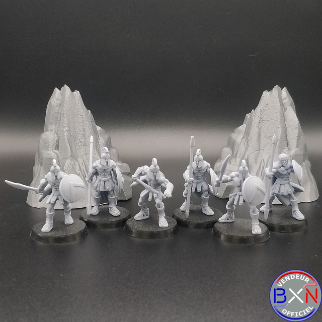 Les guerriers Spartiates : Pack 04 - Jeu de role - RPG - Miniature