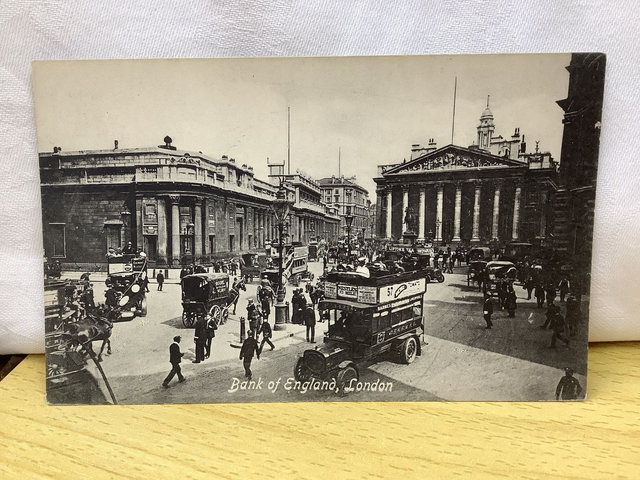 Bank of England, London Valentine's Series  Vintage Postcard Our Ref A58 £2.00