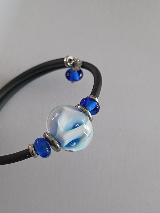 Bracelet bleu en verre 