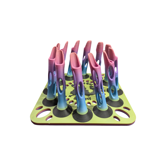 12 Arrow Fletching Stand/ Ground Quiver (Rainbow and Black)