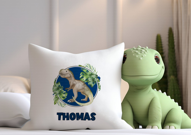 Personalised T-Rex Dinosaur Cushion
