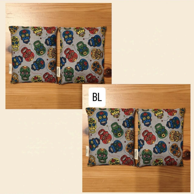 2er Set Handwärmer, Mini Roggenkissen mit Lavendel, Wärmekissen gefüllt mit Bio-Roggenkörnern und Lavendel, je 10×12cm