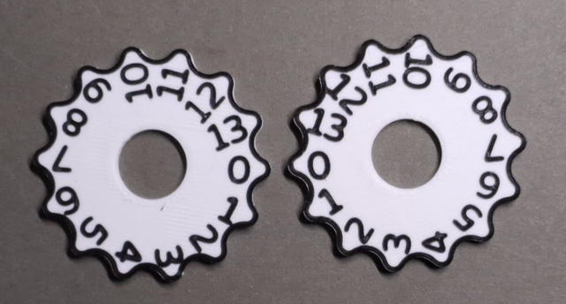 Set of replacement counter wheels plus spare screws
