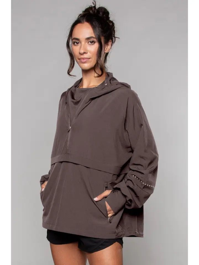 Born Nouli Water Resistant Shell Track Jacket - Clay