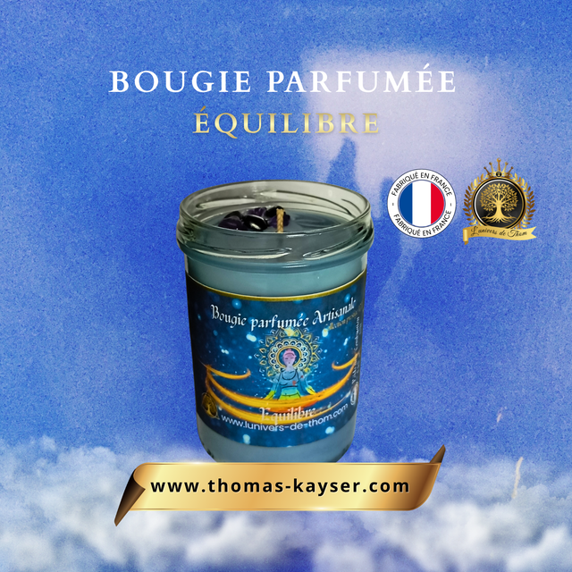 Bougie parfumée artisanale – Équilibre Orchidée Blanche 340gr