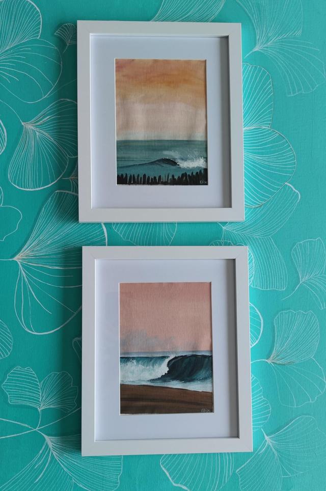 Lot de deux cadres &quot;été indien&quot;