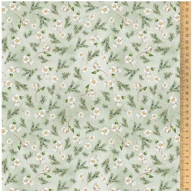 35 cm BW-Stoff "Mini-Christrosen"