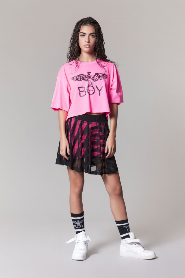 465920 - BOY London T-shirt mezza manica crop