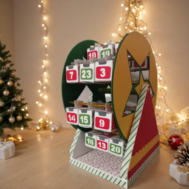 Kit pour réaliser ce calendrier de l'avent en forme de roue 