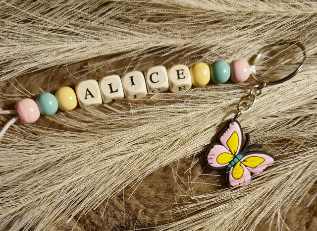 Porte-clé &quot;thème papillon&quot;