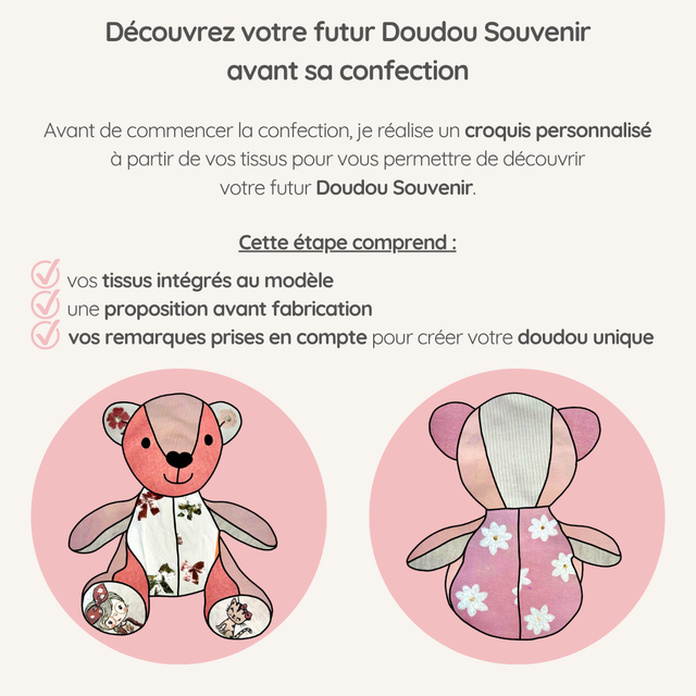 Doudou Souvenir personnalisé – Créé à partir de vos vêtements