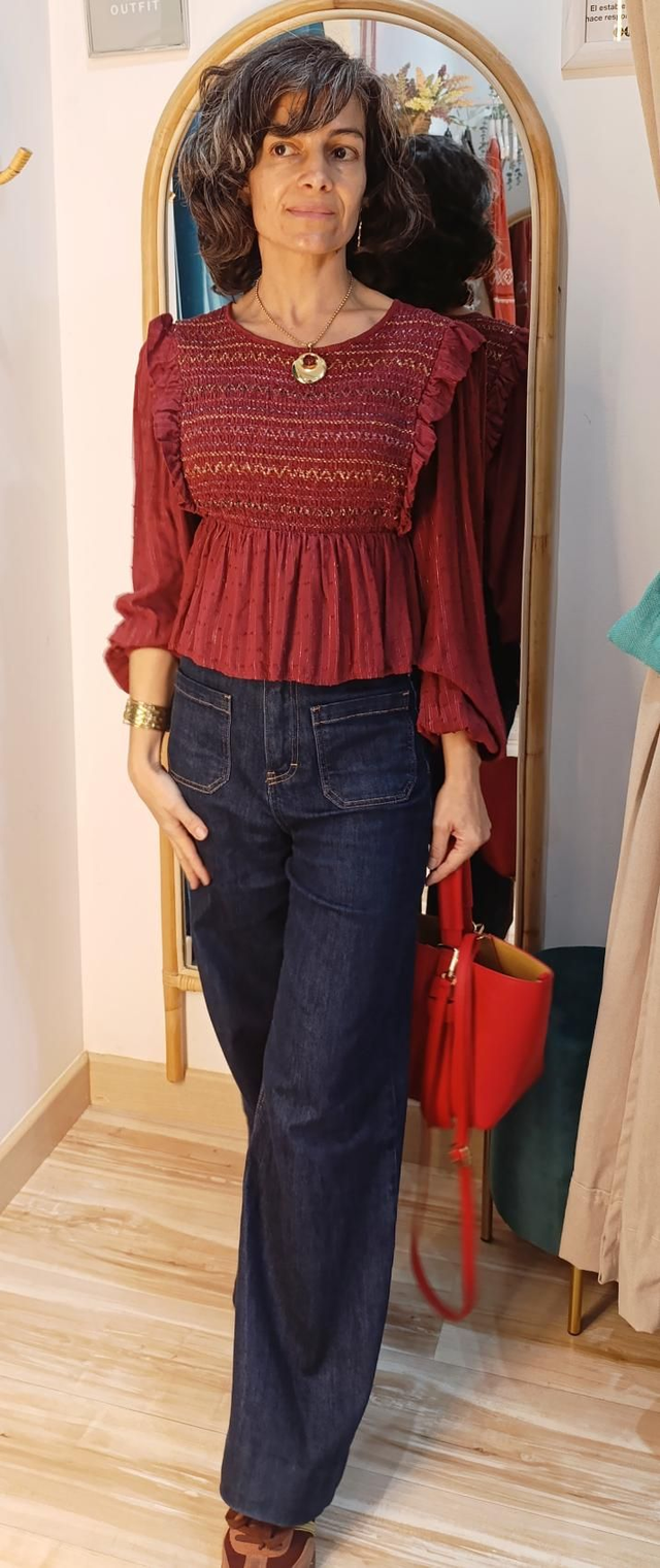 Camisa burdeos
