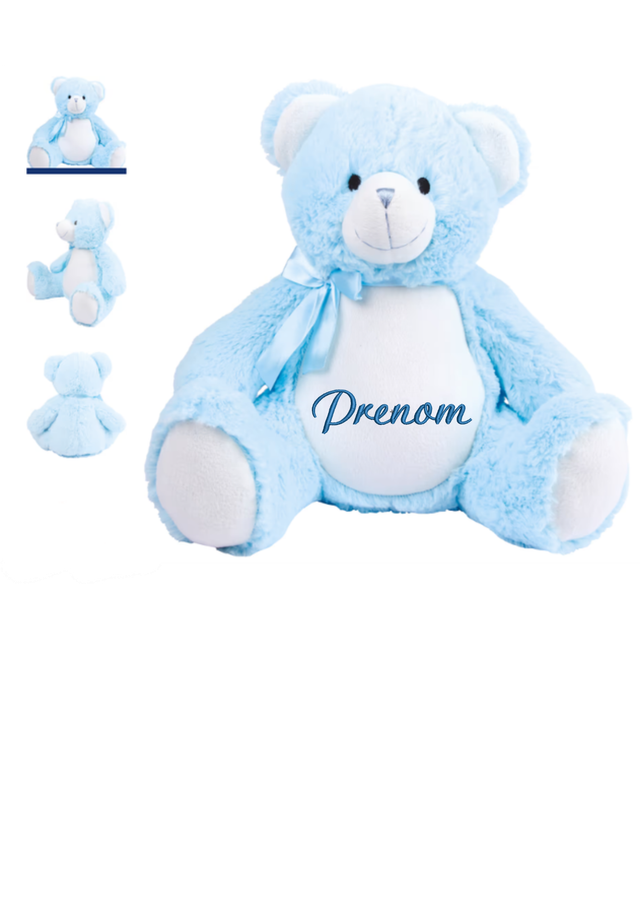Ours en Peluche Personnalisé - Rose ou Bleu