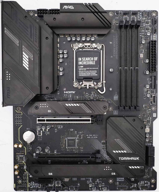 02.2.0083 – Scheda Madre MSI MAG B760 TOMAHAWK WiFi DDR5 – ATX gaming robusto con WiFi per Intel 12ª/13ª/14ª Gen