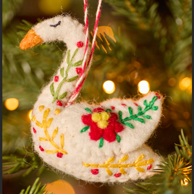 Embroidered Swan