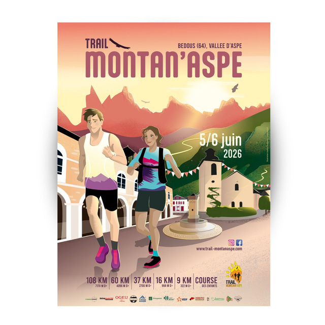 [ PRE-COMMANDE ] Affiche Trail Montan'Aspe 30x40 cm 2026