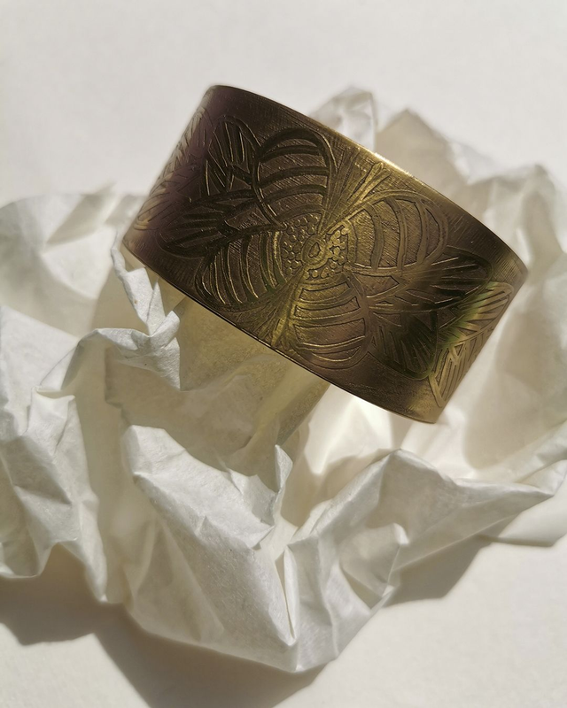 bracelet manchette «flora» 4