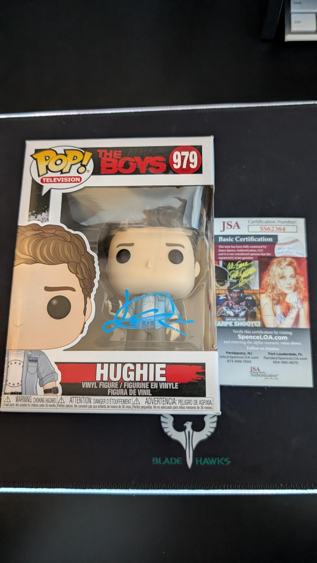 Funko Pop The Boys Hughie 979 Signed By Jack Quaid with JSA COA 