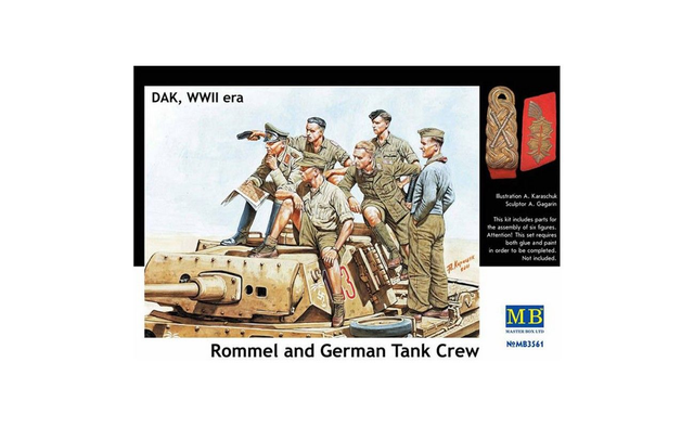 Rommel &amp; German tank crew - masterbox 3561 1/35