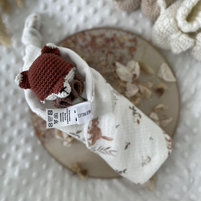 Diego, doudou renard personnalisé 