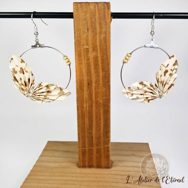 Boucles d'oreilles créoles Leaf