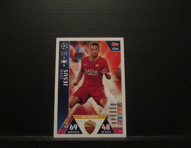 Juan Jesus - UEFA Champions League Match Attax 2018/19 Original Trading Card #241