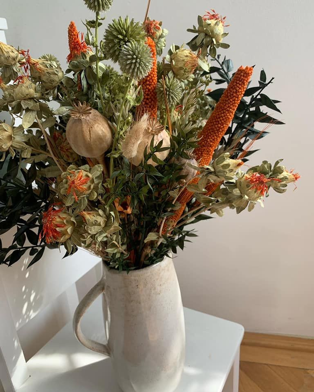 Letisztult szárazvirág csokor