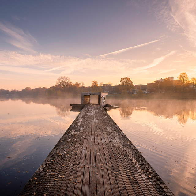 Weiter Blick vom Aasee-Pier