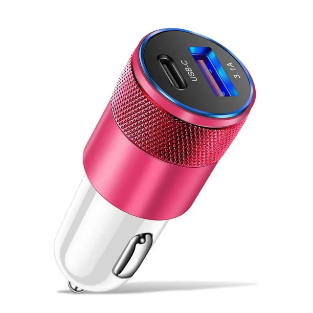 Chargeur de Voiture charge rapide UBS-C et USB 3.1A