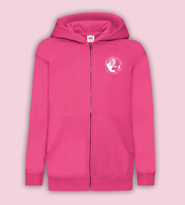 Kids Zip Hoodie Pink