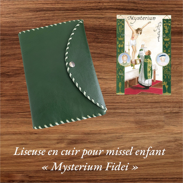 Liseuse en cuir pour Missel enfants