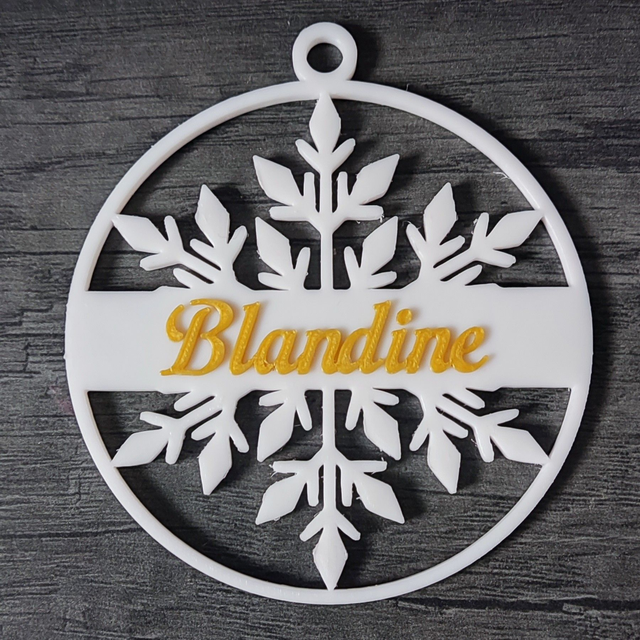 Ornement de Noël personnalisable (type 2)