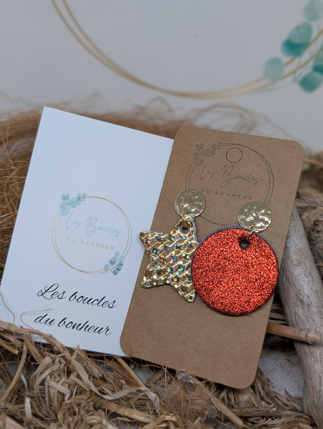 Boucles d&#039;oreilles Asymétrique as040