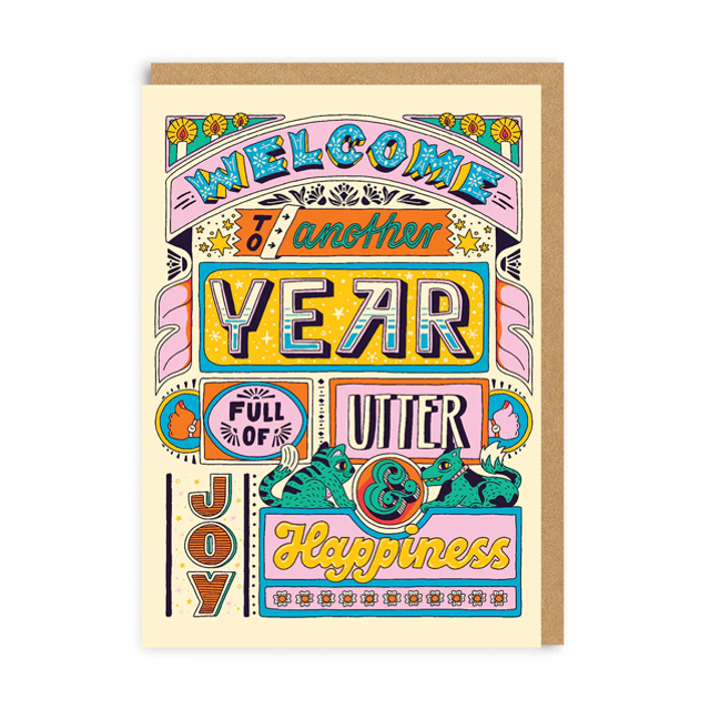 Another Year Full Of Happiness Greeting Card
