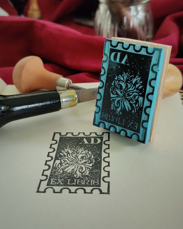 Ex-libris timbre lycoris - Tampon personnalisé