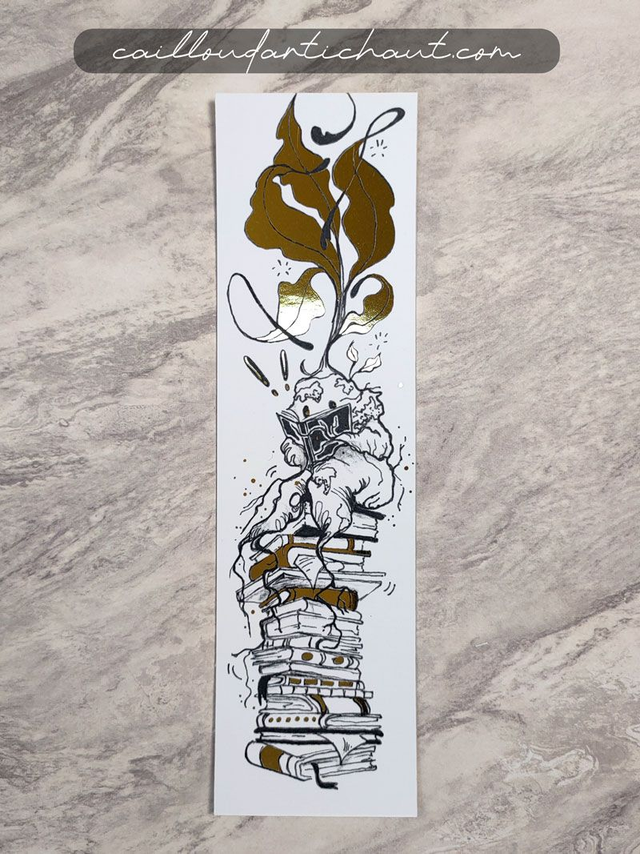 Mandragore bibliophile - MARQUE-PAGES DORÉ