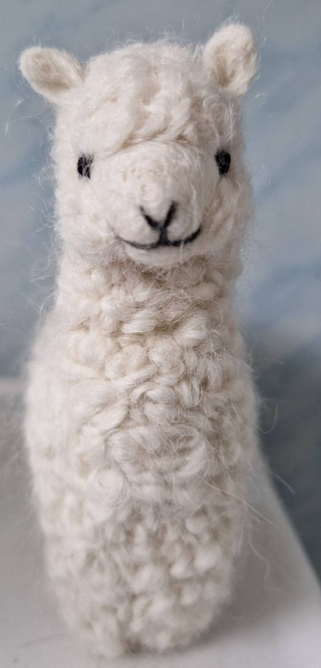 Mini Alpaca Figurine White