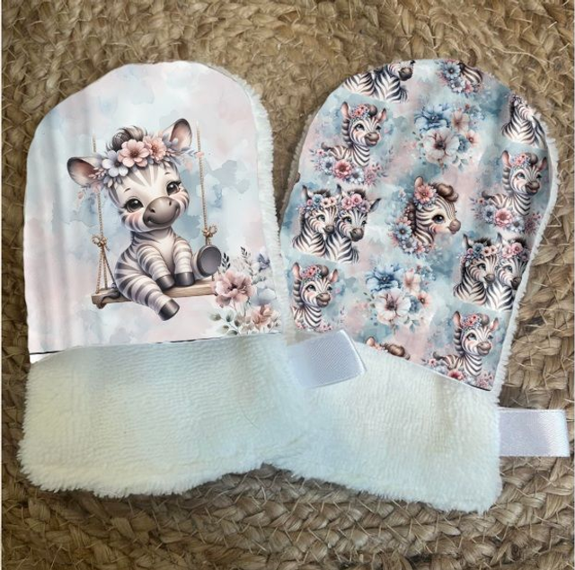 Gant de toilette zèbre 