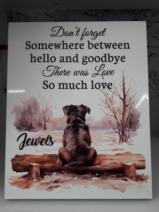 Personalised Dog Memorial Photo Block