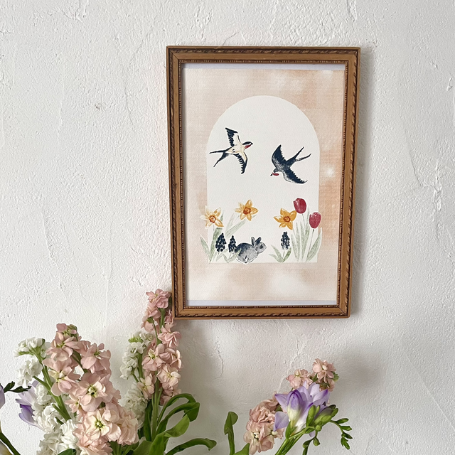 Affiche, Les hirondelles