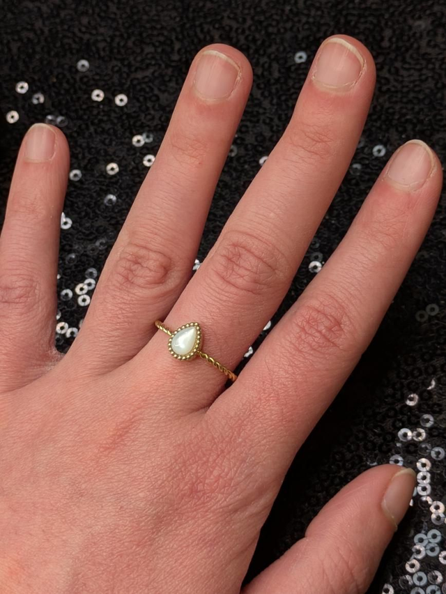 Bague nacre larme 