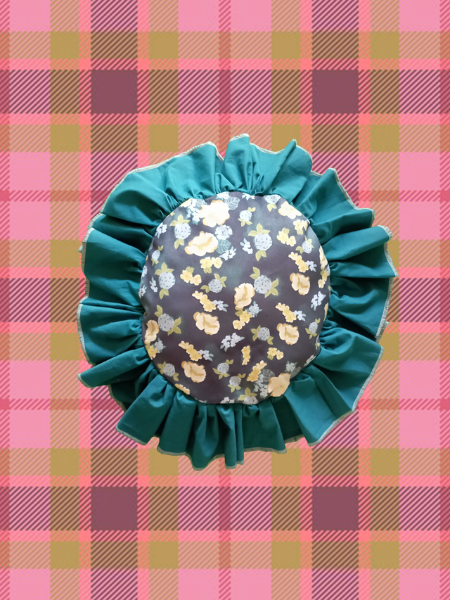 Coussin fleuri rond Anouk