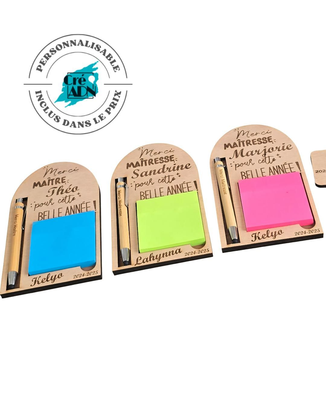 Support pour Post-it avec Stylo assorti 