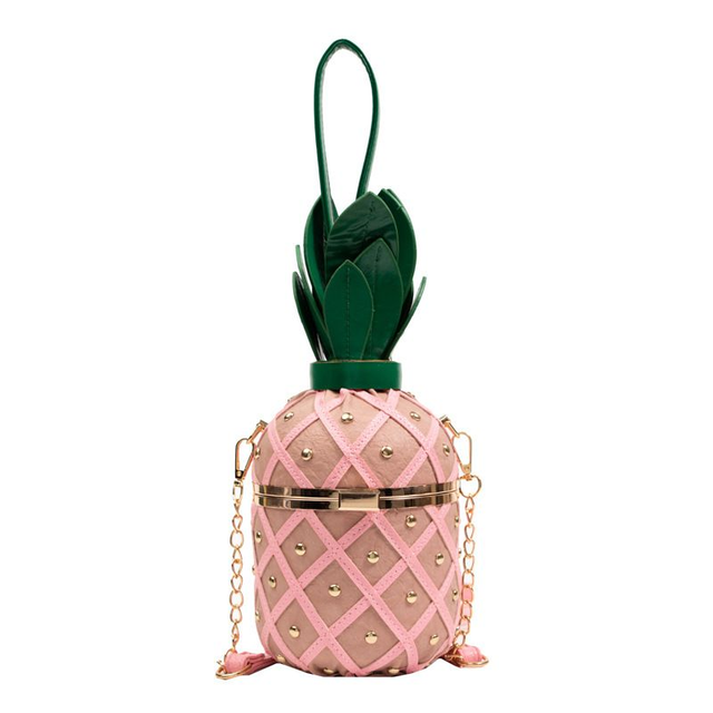 i2-2.4 - Petit sac à bandoulière de soirée design ANANAS de Luxe