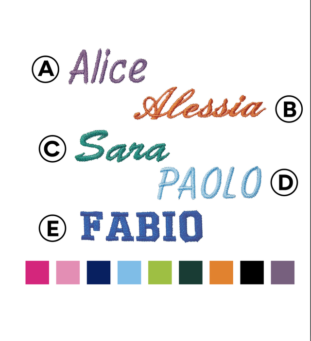 SET UNICORNI bianco 3 PEZZI nome ricamato