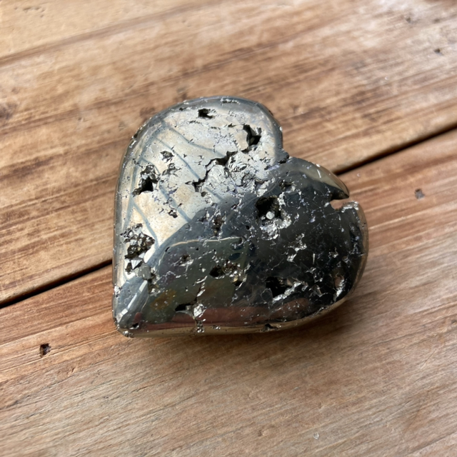 Pyrite Heart Shape