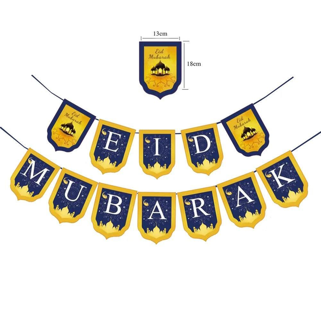 Eid Bunting- Blue and Gold