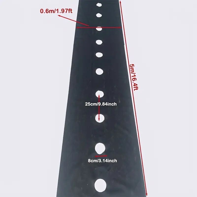 Barrière Anti Mauvaises Herbes Pré perforée pour la Culture de Légumes 0.6 X 5m