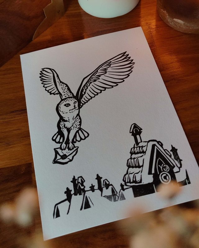 Harfang des neiges livreuse