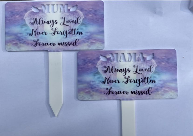 Mum /mama cutout grave marker 